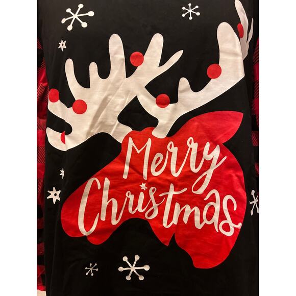 Kids Unisex Joyin Merry Christmas Buffalo Sleeves Holiday Top New Size XL - Picture 2 of 7
